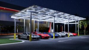 Semi Cantilever Solar Carport